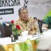 Wakil Ketua DPR RI, Cucun Ahmad Syamsurijal, saat pertemuan dengan BPS dan Badan Penanggulangan Bencana Daerah (BPBD) Provinsi Sumatera Utara di Medan.