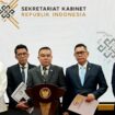 Keterangan pers perwakilan pimpinan DPR RI di Istana Merdeka (Ist)