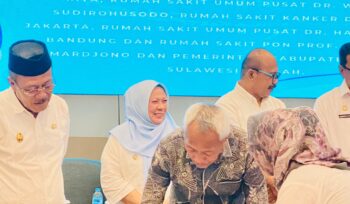 Penandatanganan MoU Jejaring Pengampuan penyakit Stroke dan Kanker dengan sejumlah RS ternama di Indonesia (Ist)
