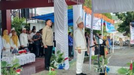 Bupati Sofyan Kaepa saat memimpin upacara Hardiknas 2025 (Ist)
