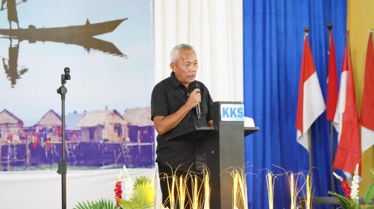 Bupati Sofyan Kaepa di Musda Kerukunan Keluarga Sama Banggai Laut, (Ist)