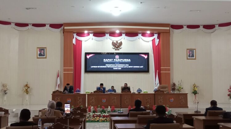 DPRD Banggai Laut Gelar Rapat Paripurna Penyampaian Rekomendasi LKPJ Bupati Tahun 2024