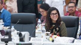 Menteri Komunikasi dan Digital Meutya Hafid di Kantor Kementerian Komdigi Selasa (27/5/2025) mengatakan Capaian ini menjadi bukti konsistensi Kemkomdigi dalam menjaga transparansi, akuntabilitas, dan tata kelola keuangan yang baik di lingkungan kementerian. (Foto: Dok Humas Kemkomdigi)