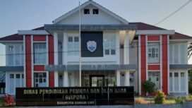 Kantor Dinas Pendidikan Pemuda dan Olahraga Kabupaten Banggai Laut di kawasan STQ, Desa Lampa (Istimewa)