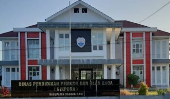 Kantor Dinas Pendidikan Pemuda dan Olahraga Kabupaten Banggai Laut di kawasan STQ, Desa Lampa (Istimewa)