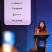 Menkomdigi Meutya Hafid dalam acara HIPMI x MVT Connect 2025 di Makassar, Sulawesi Selatan (dok. Komdigi)