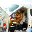 Bupati Banggai Laut Sofyan Kaepa ikut penerbangan perdana di bandara maulana prins mandapar (Istimewa)