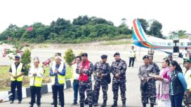 Bupati Sofyan Kaepa sambut Danlana Palu Kolonel Laut (P) Marthinus Sir (Istimewa)