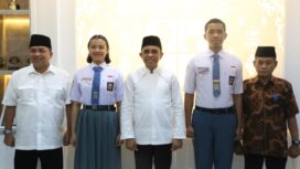 Gubernur Anwar Hafid Resmi Lepas Riswan Komian dan Anggita Putri Ikut Paskibraka Nasional