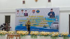 Bupati Sofyan saat ramah tamah pada kunjungan kerja Danlanal Palu, Kamis malam 3 Juli 2025 (Foto: Nomo/BanggaiTerkini)