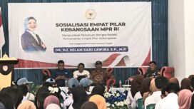 Sosialisasi empat pilar kebangsaan yang digelar oleh anggota MPR RI Dr. Hj Nilam Sari Lawira,.SP,.MP di Banggai Laut (Ist)