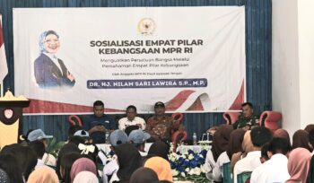 Sosialisasi empat pilar kebangsaan yang digelar oleh anggota MPR RI Dr. Hj Nilam Sari Lawira,.SP,.MP di Banggai Laut (Ist)