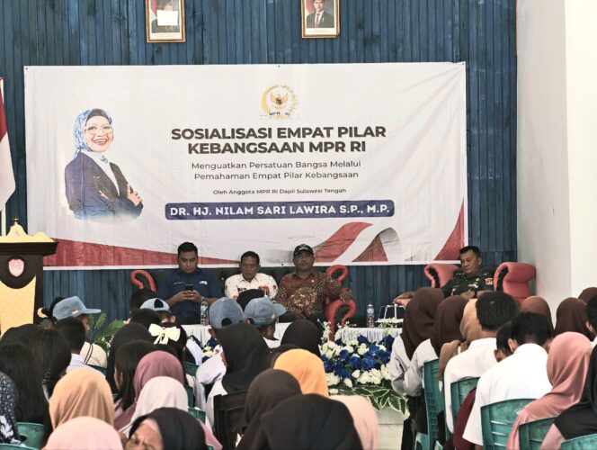 
					Sosialisasi empat pilar kebangsaan yang digelar oleh anggota MPR RI Dr. Hj Nilam Sari Lawira,.SP,.MP di Banggai Laut (Ist)