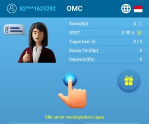 Tampilan awal saat masuk di situs omcjob.com (Tangkapan layar)