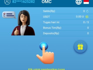 Tampilan awal saat masuk di situs omcjob.com (Tangkapan layar)