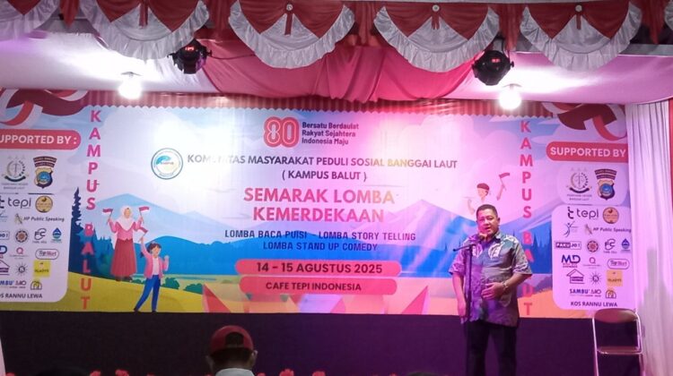 Wakil Bupati Ablit H. Ilyas saat membuka semarak lomba yang digelar KAMPUS Banggai Laut (Foto: Nomo/ BanggaiTerkini)