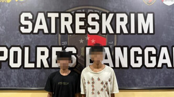 Dua Pemuda yang melakukan pencurian di Kantor Sinode Gereja Kristen Luwuk Banggai (GKLB) (Ist)