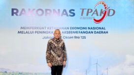 Bupati Banggai Laut Sofyan Kaepa pada Rakornas TPKAD (Foto: Prokopim Banggai Laut)