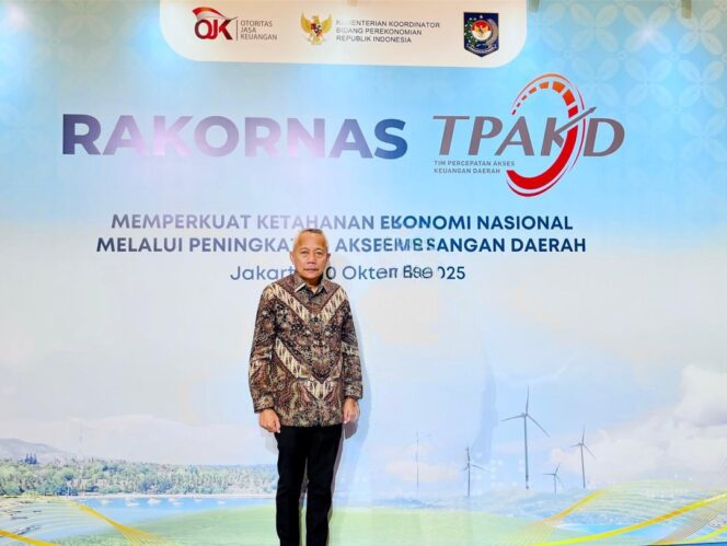 
					Bupati Banggai Laut Sofyan Kaepa pada Rakornas TPKAD (Foto: Prokopim Banggai Laut)