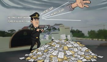 Ilustrasi Jaksa menelaah informasi dari pemberitaan wartawan