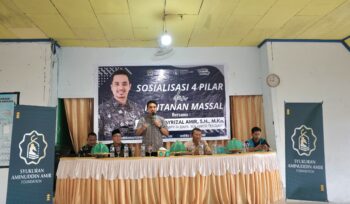 Anggota DPD Andhika Mayrizal Amir pada sosialisasi 4 pilar dan khitanan massal (Foto : Ist)
