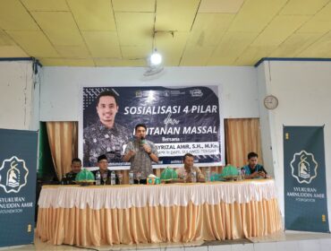 Anggota DPD Andhika Mayrizal Amir pada sosialisasi 4 pilar dan khitanan massal (Foto : Ist)
