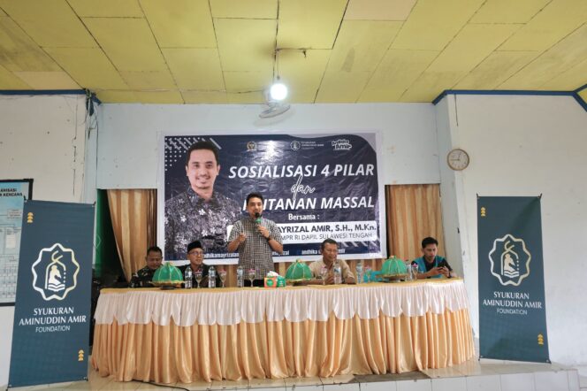 
					Anggota DPD Andhika Mayrizal Amir pada sosialisasi 4 pilar dan khitanan massal (Foto : Ist)