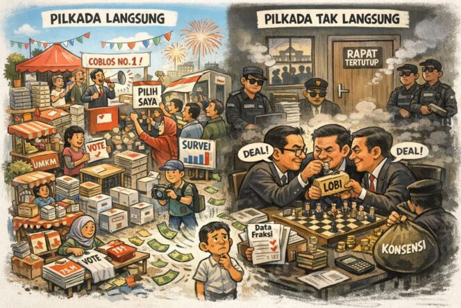 
					Ilustrasi Pilkada Langsung dan Pilkada Tak Langsung