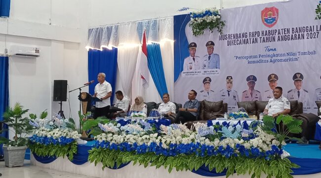 Bupati Sofyan membuka Musyawarah Rencana Pembangunan (Musrenbang) RKPD Banggai Laut (Foto : Nomo/BanggaiTerkini)