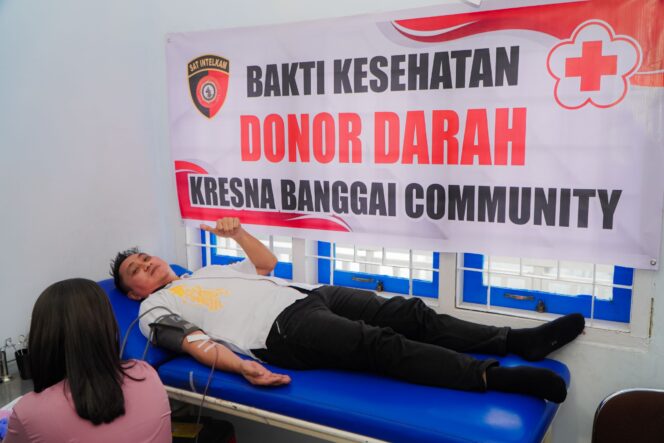 
					Setetes Darah untuk Kemanusiaan, Satintelkam Polres Banggai Gelar Donor Darah