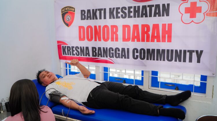 Setetes Darah untuk Kemanusiaan, Satintelkam Polres Banggai Gelar Donor Darah