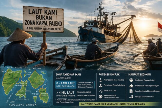 
					Laut Sama Nasib Berbeda, Nelayan Tradisional dan Bayang-Bayang Kapal Pajeko di Banggai Kepulauan