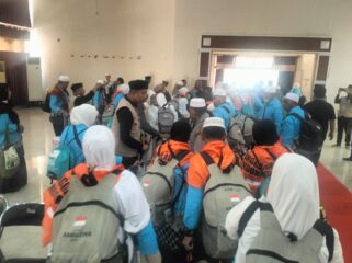 Jemaah Haji tiba di Palu Sulteng (Ist)