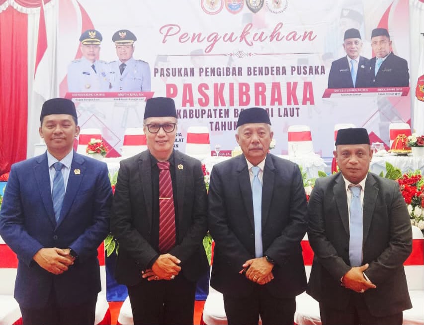 Sinergi Perkuat Nasionalisme, Kakantah Banggai Laut Hadiri Pengukuhan Paskibra Kabupaten Banggai Laut