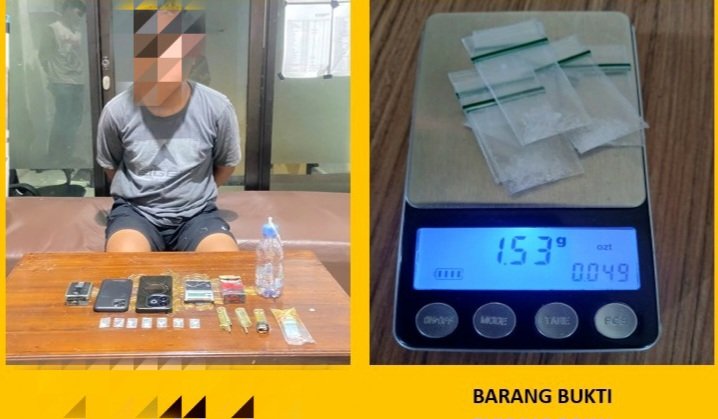 Tersangka pemilik 7 paket sabu-sabu.