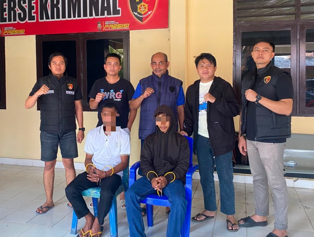 Dua pelaku penganiyaan diamankan tim URC Polres Bangkep.